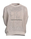 Brunello Cucinelli Woman Sweater Beige Size L Cotton, Brass In Beige