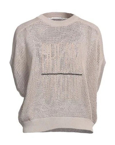 Brunello Cucinelli Woman Sweater Beige Size L Cotton, Brass