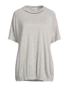 Brunello Cucinelli Woman Sweater Beige Size M Cashmere, Silk, Ecobrass In Beige
