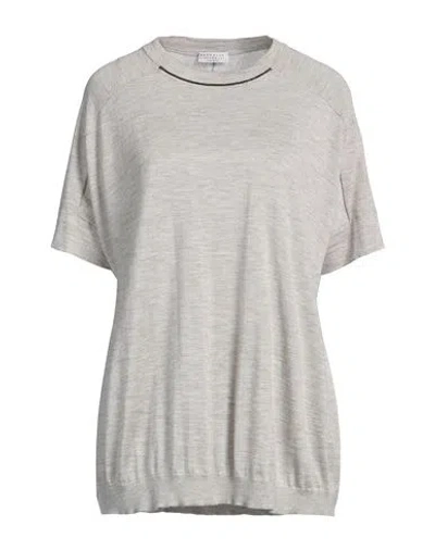 Brunello Cucinelli Woman Sweater Beige Size M Cashmere, Silk, Ecobrass