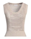Brunello Cucinelli Woman Sweater Beige Size Xxl Cotton, Polyester In Beige