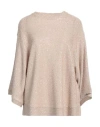 Brunello Cucinelli Woman Sweater Beige Size M Linen, Cashmere, Silk, Polyester In Beige