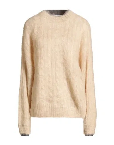 Brunello Cucinelli Woman Sweater Beige Size M Mohair Wool, Polyamide, Wool In Neutral