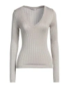 Brunello Cucinelli Woman Sweater Beige Size M Silk, Metallic Polyester, Polyamide In Beige