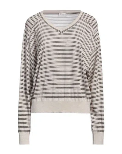 Brunello Cucinelli Woman Sweater Beige Size M Virgin Wool, Cashmere, Viscose, Polyester