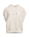 Brunello Cucinelli Woman Sweater Beige Size S Cotton, Polyester, Brass In Beige