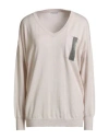Brunello Cucinelli Woman Sweater Beige Size Xl Cashmere, Ecobrass