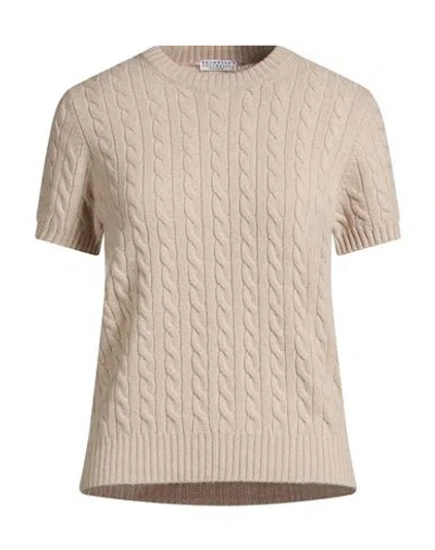 Brunello Cucinelli Woman Sweater Beige Size Xl Cashmere In Brown