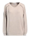 Brunello Cucinelli Woman Sweater Beige Size L Cotton, Brass, Ecobrass In Beige