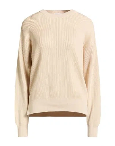 Brunello Cucinelli Woman Sweater Beige Size Xl Cotton, Brass In Neutral