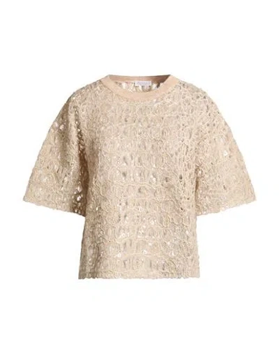 Brunello Cucinelli Woman Sweater Beige Size Xs Mohair Wool, Polyamide, Silk, Linen, Polyester