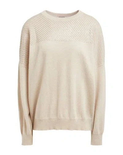 Brunello Cucinelli Woman Sweater Beige Size Xxl Cashmere, Polyester