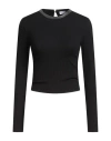 Brunello Cucinelli Woman Sweater Black Size 3xl Cotton, Elastane, Recycled Brass In Black