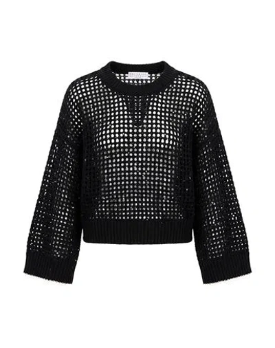 Brunello Cucinelli Woman Sweater Black Size M Linen, Silk