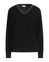 Brunello Cucinelli Woman Sweater Black Size Xl Cashmere, Cotton, Elastane In Black