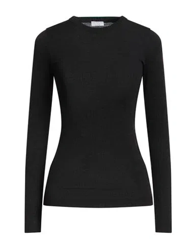 Brunello Cucinelli Woman Sweater Black Size Xl Wool, Brass