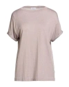 Brunello Cucinelli Cashmere Woman Sweater Blush Size Xxl Cashmere, Silk, Polyamide, Metallic Polyest In Pink