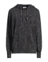 Brunello Cucinelli Woman Sweater Charcoal Size M Virgin Wool, Cashmere, Silk, Brass In Grey