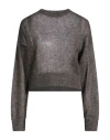 Brunello Cucinelli Woman Sweater Charcoal Size Xs Mohair Wool, Polyamide, Wool, Metallic Fiber In Gray
