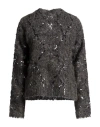 Brunello Cucinelli Solidcolor Buttonfront Knit Sweater In Gray