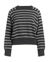 Brunello Cucinelli Woman Sweater Charcoal Size Xxl Cotton, Polyester In Grey