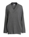 Brunello Cucinelli Woman Sweater Grey Size M Cashmere, Brass In Gray