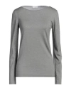 Brunello Cucinelli Woman Sweater Grey Size M Cashmere, Silk, Polyamide, Metallic Polyester