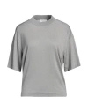 Brunello Cucinelli Woman Sweater Grey Size M Cashmere, Silk, Polyamide, Metallized Polyamide In Grey