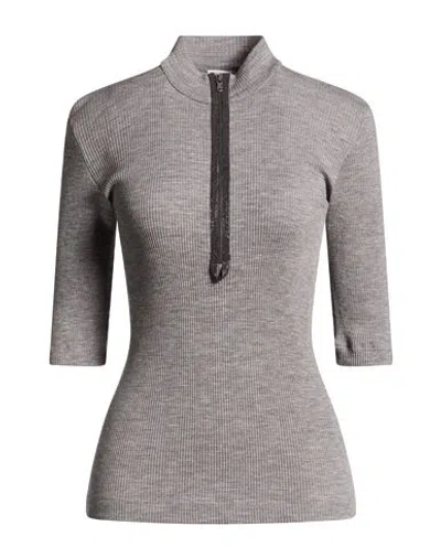 Brunello Cucinelli Woman Sweater Grey Size M Wool In Gray