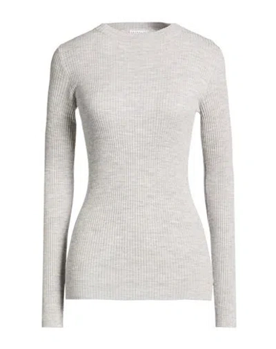 Brunello Cucinelli Woman Sweater Grey Size Xxl Virgin Wool, Cashmere In Gray