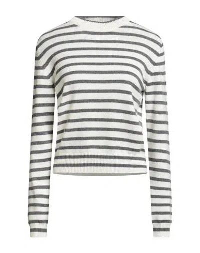 Brunello Cucinelli Woman Sweater Ivory Size 3xl Cashmere, Wool, Polyester, Polyamide In White