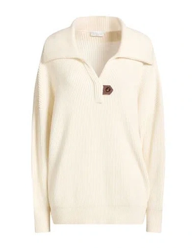 Brunello Cucinelli Woman Sweater Ivory Size Xl Cashmere In Neutral