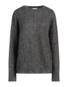 Brunello Cucinelli Woman Sweater Lead Size L Mohair Wool, Polyamide, Wool, Metallic Fiber In Grey