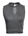Brunello Cucinelli Woman Sweater Lead Size Xs Cashmere, Silk, Brass, Wool, Mohair Wool In Grey