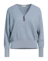 Brunello Cucinelli Woman Sweater Light Blue Size S Cashmere, Brass