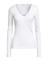 Brunello Cucinelli Woman Sweater White Size L Cotton, Elastane In White