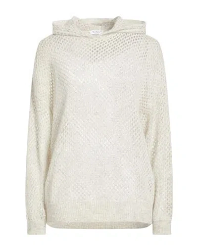 Brunello Cucinelli Solidcolor Knit Hoodie In White