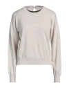 BRUNELLO CUCINELLI BRUNELLO CUCINELLI WOMAN SWEATER LIGHT GREY SIZE XL CASHMERE, ECOBRASS