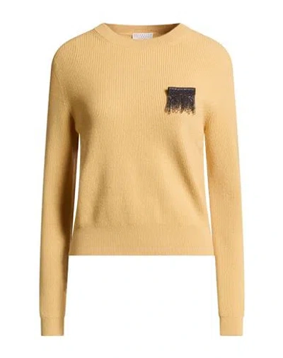 Brunello Cucinelli Woman Sweater Marigold Size M Cashmere In Multi