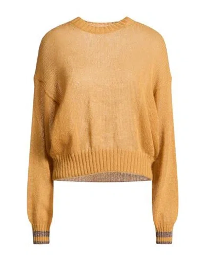 Brunello Cucinelli Woman Sweater Marigold Size Xs Mohair Wool, Polyamide, Wool In Yellow