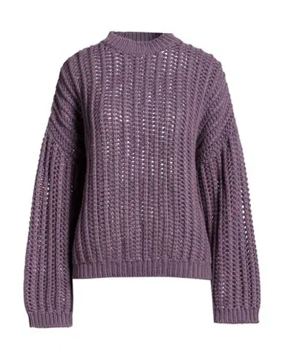 Brunello Cucinelli Woman Sweater Mauve Size M Cashmere In Purple