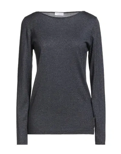 Brunello Cucinelli Woman Sweater Midnight Blue Size Xs Cashmere, Silk, Polyamide, Metallic Polyester