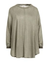 Brunello Cucinelli Woman Sweater Military Green Size L Linen, Silk, Polyamide In Green