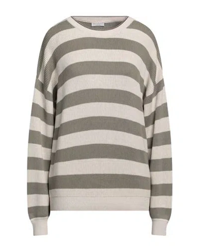 Brunello Cucinelli Woman Sweater Military Green Size Xl Cotton