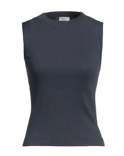 Brunello Cucinelli Woman Sweater Navy Blue Size Xl Cotton