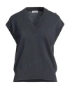 Brunello Cucinelli Woman Sweater Navy Size L Cashmere, Brass, Ecobrass In Navy