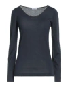 Brunello Cucinelli Woman Sweater Navy Size Xxl Cashmere, Silk In Blue
