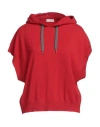 Brunello Cucinelli Woman Sweater Red Size L Virgin Wool, Cashmere, Silk, Brass, Ecobrass