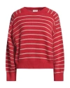 Brunello Cucinelli Woman Sweater Red Size M Cotton, Polyester