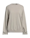 Brunello Cucinelli Woman Sweater Sage Green Size L Cashmere, Brass, Ecobrass In Sage Green